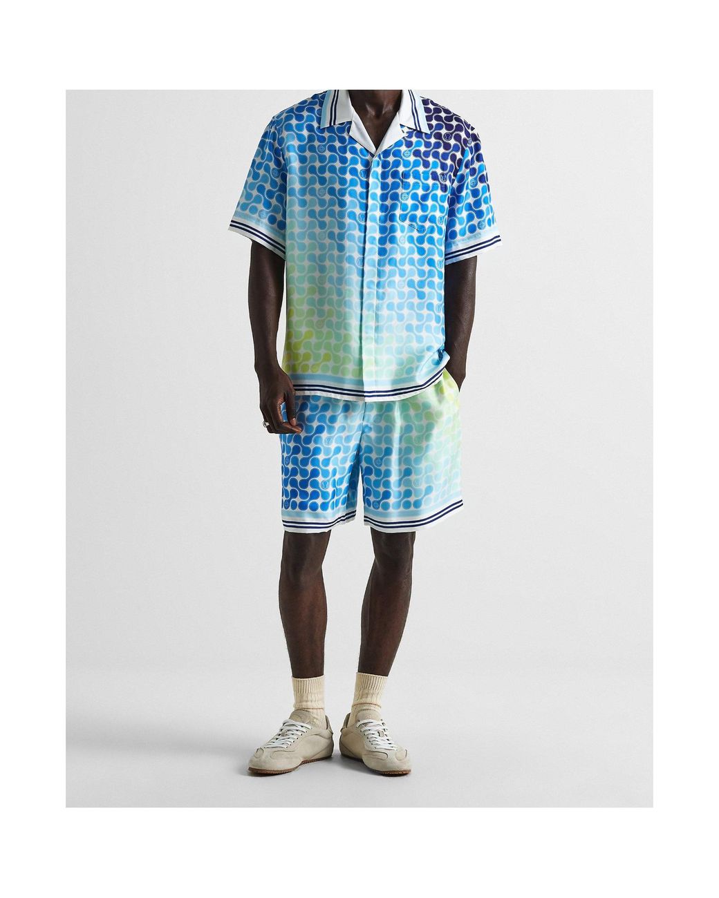 Casablanca Blue Printed Shirt for men