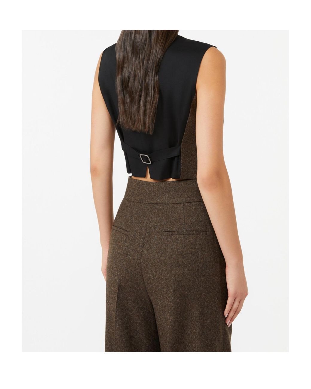 Max Mara Brown Bikini Button-Up Gilet
