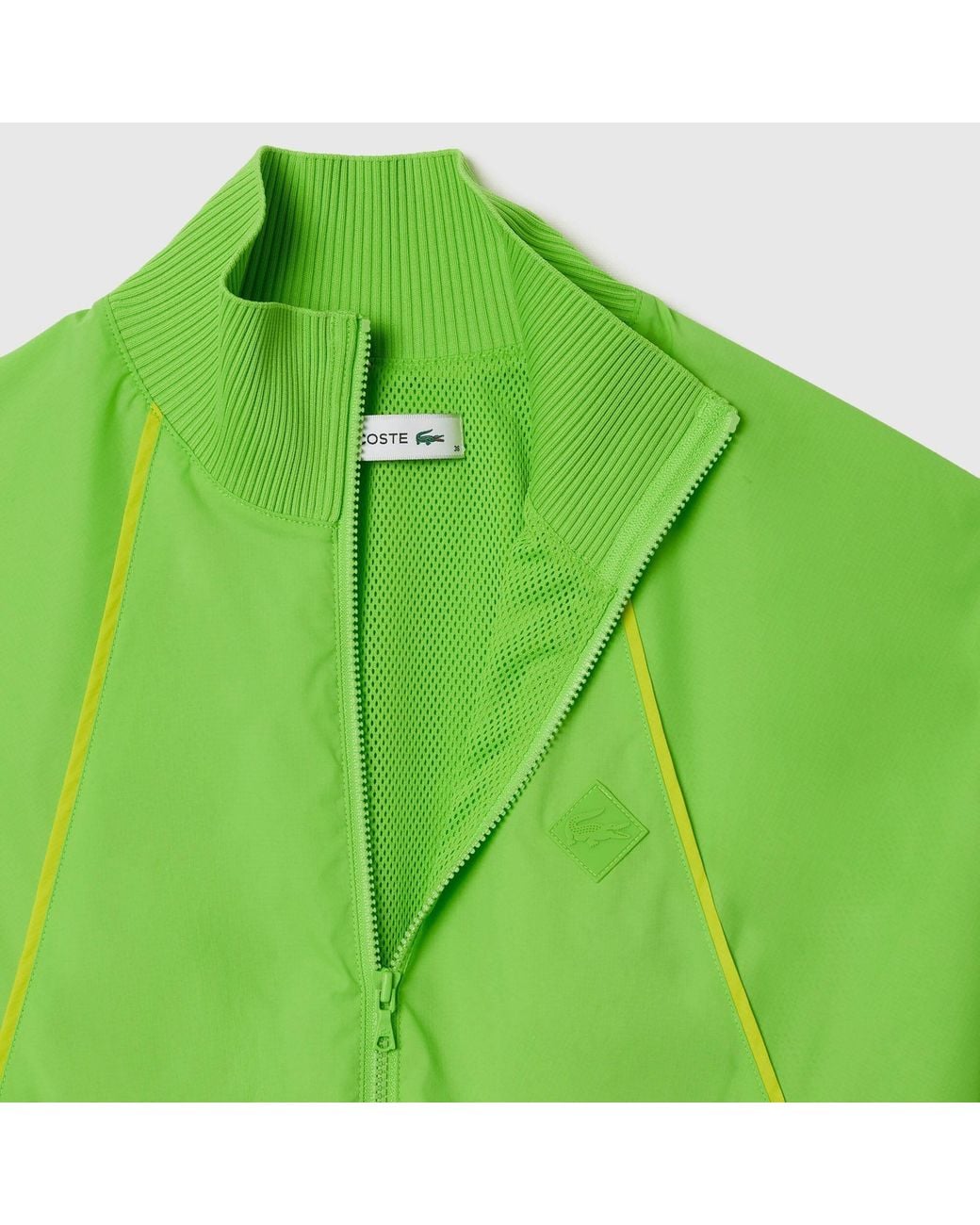 Lacoste Green Standcollar Longsleeve Dress