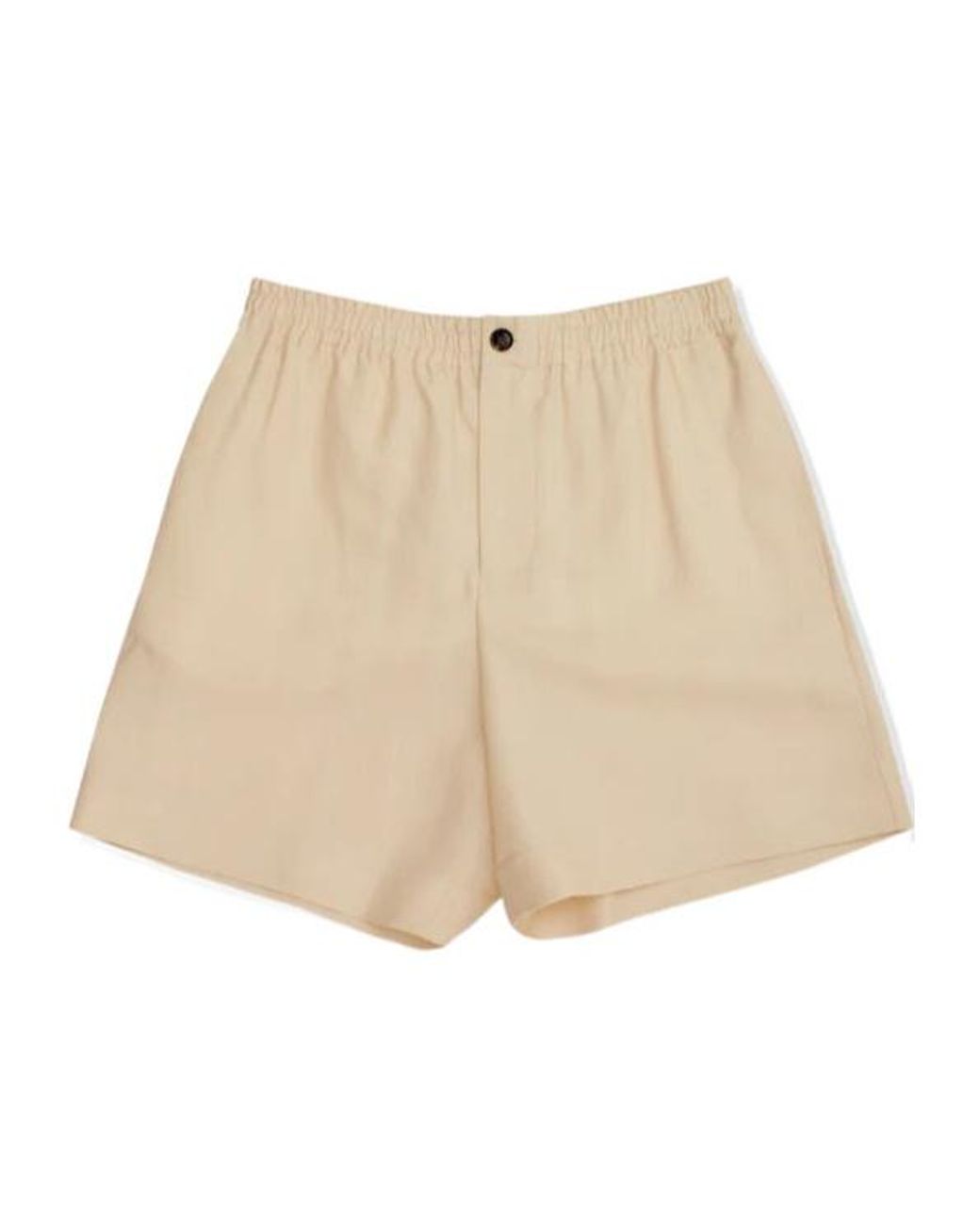 Valentino Natural Elastic-Waistband Side-Stripe Shorts for men