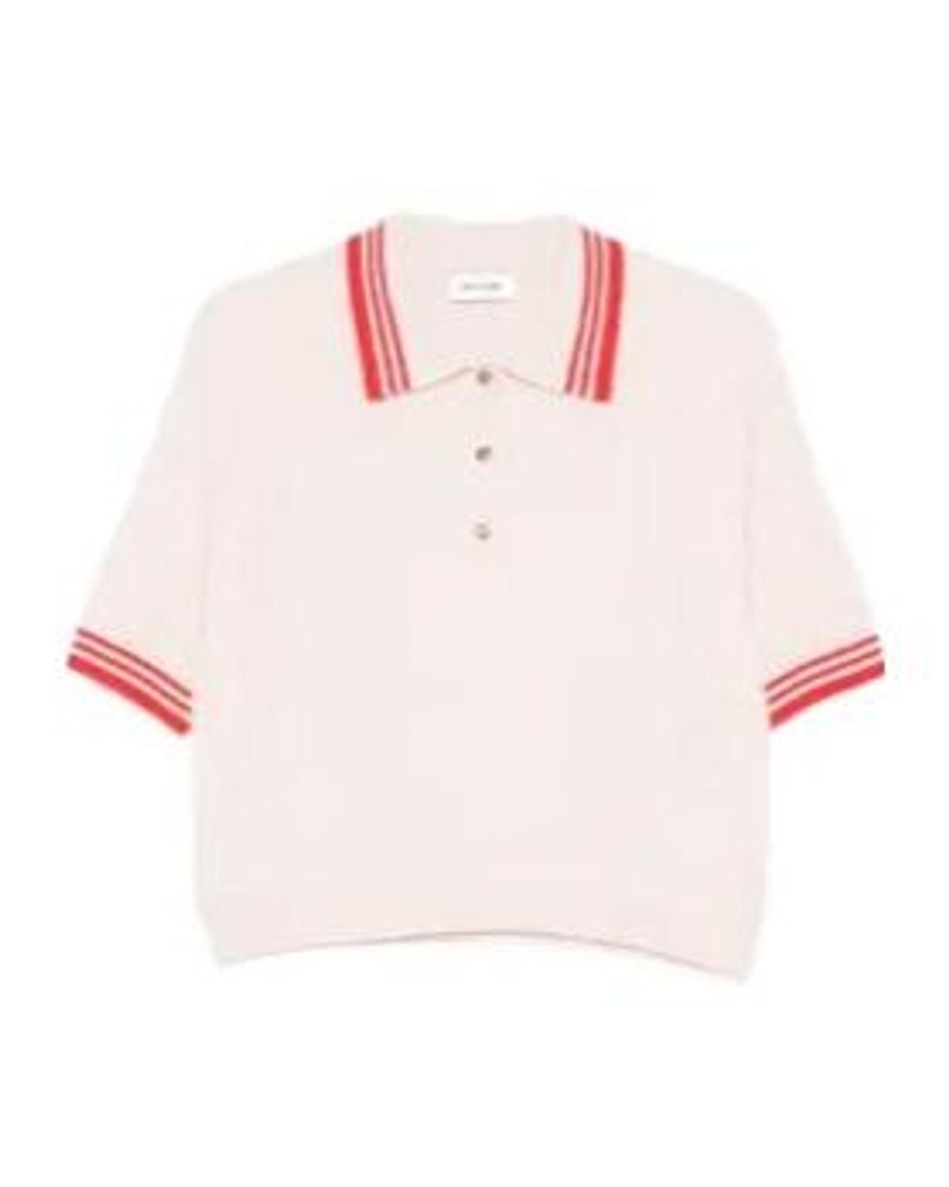 Soft Goat Pink Striped Polo Top