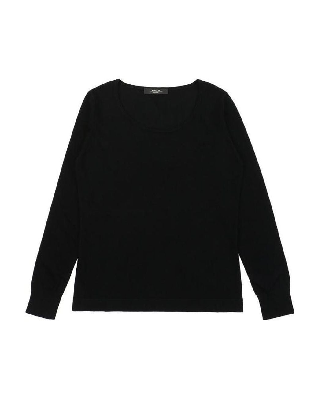 Weekend by Maxmara Black Round-Neck Long-Sleeved Pullover