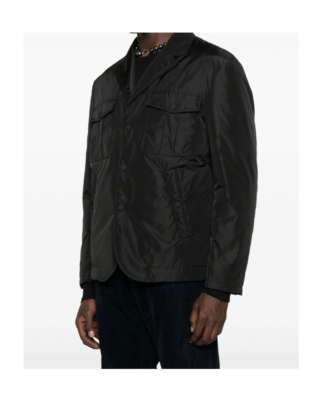 DSquared² Black Flap-Pocket Buttoned Jacket for men