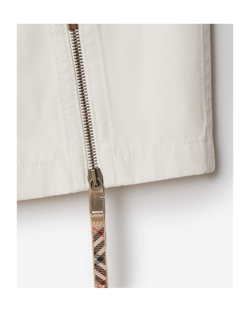 Burberry White Capri Zip-Hem Bermuda Shorts