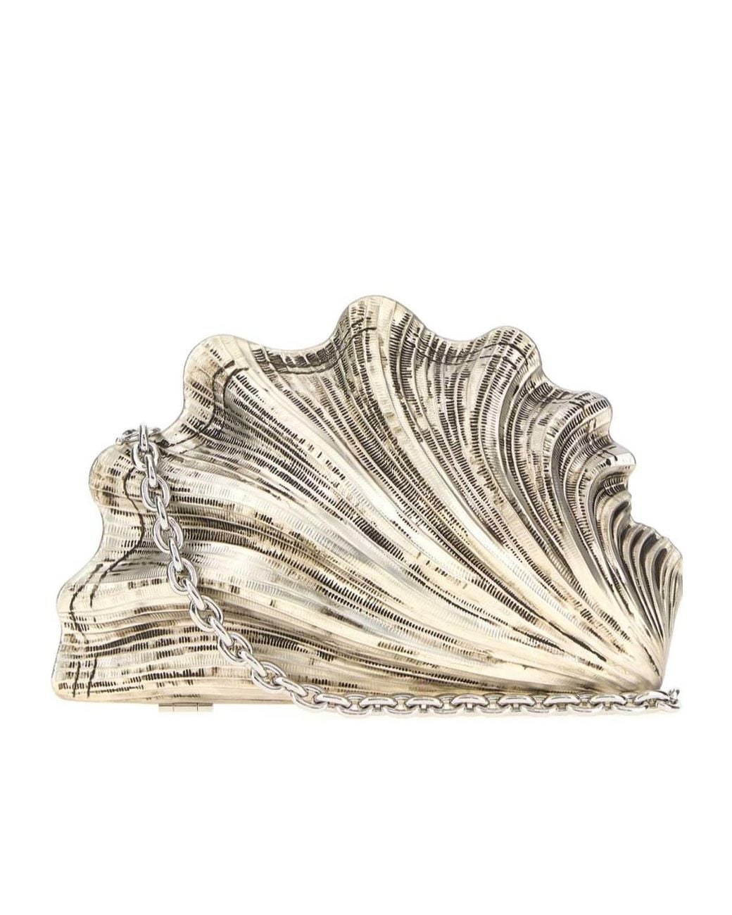 J.W. Anderson Natural Jw Anderson Shell Metal Clutch Bag