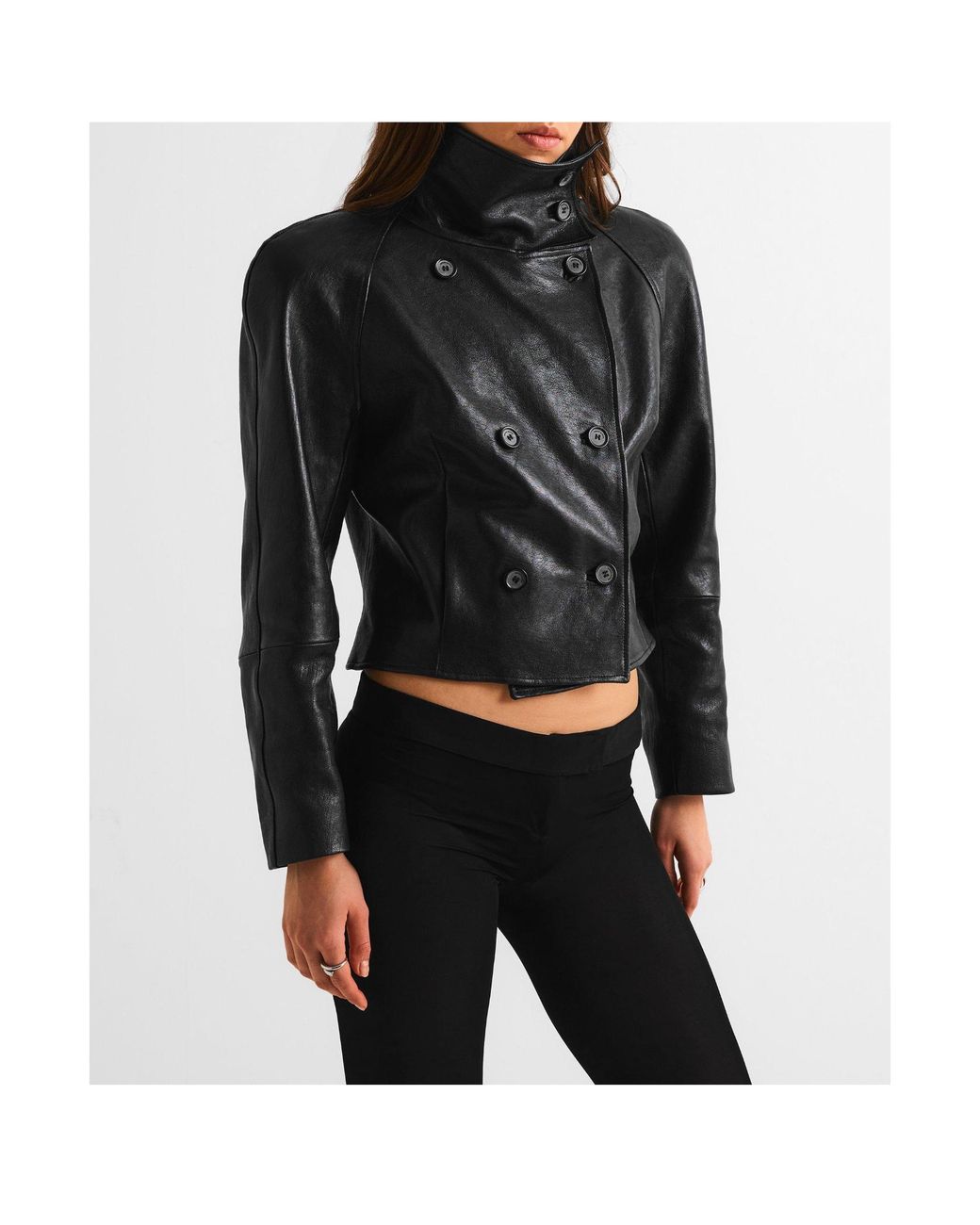Magda Butrym Black Leather 04 Jacket