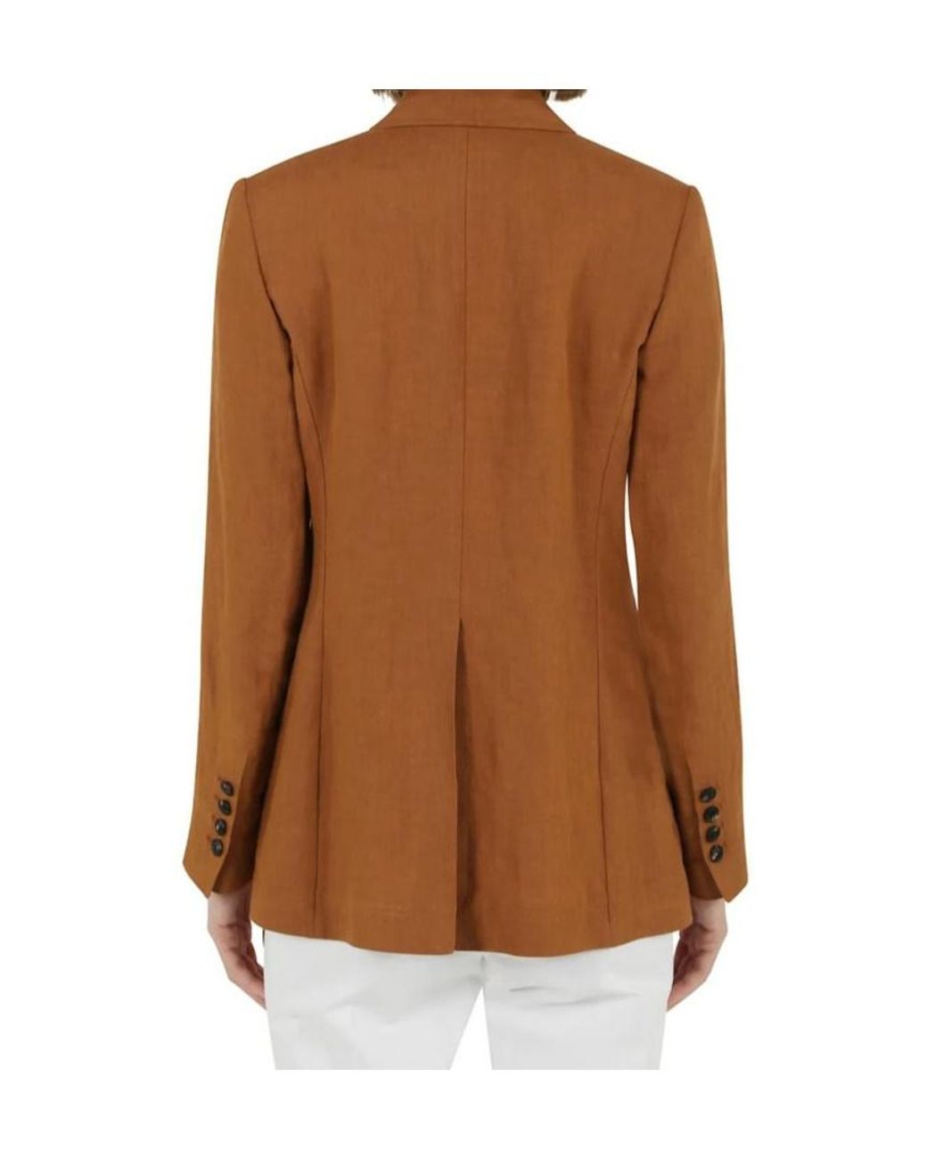 Eleventy Brown Double Breasted Long Sleeved Jacket