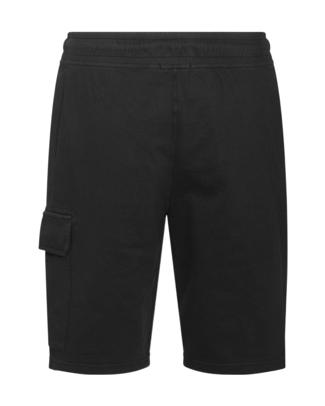 C P Company Black Sweatshirt Style Bermuda Shorts for men