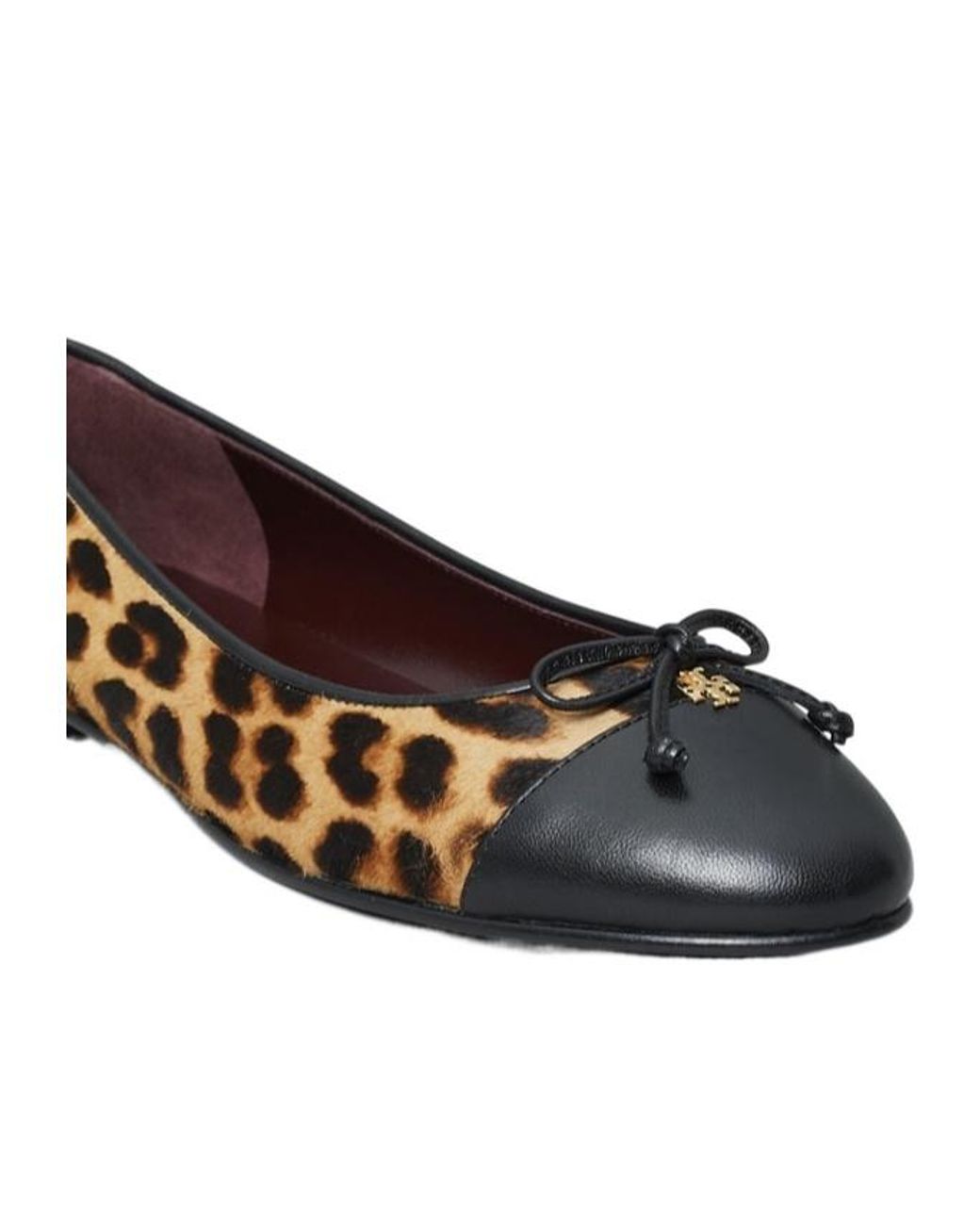 Tory Burch Brown Cap-Toe Ballet Shoes