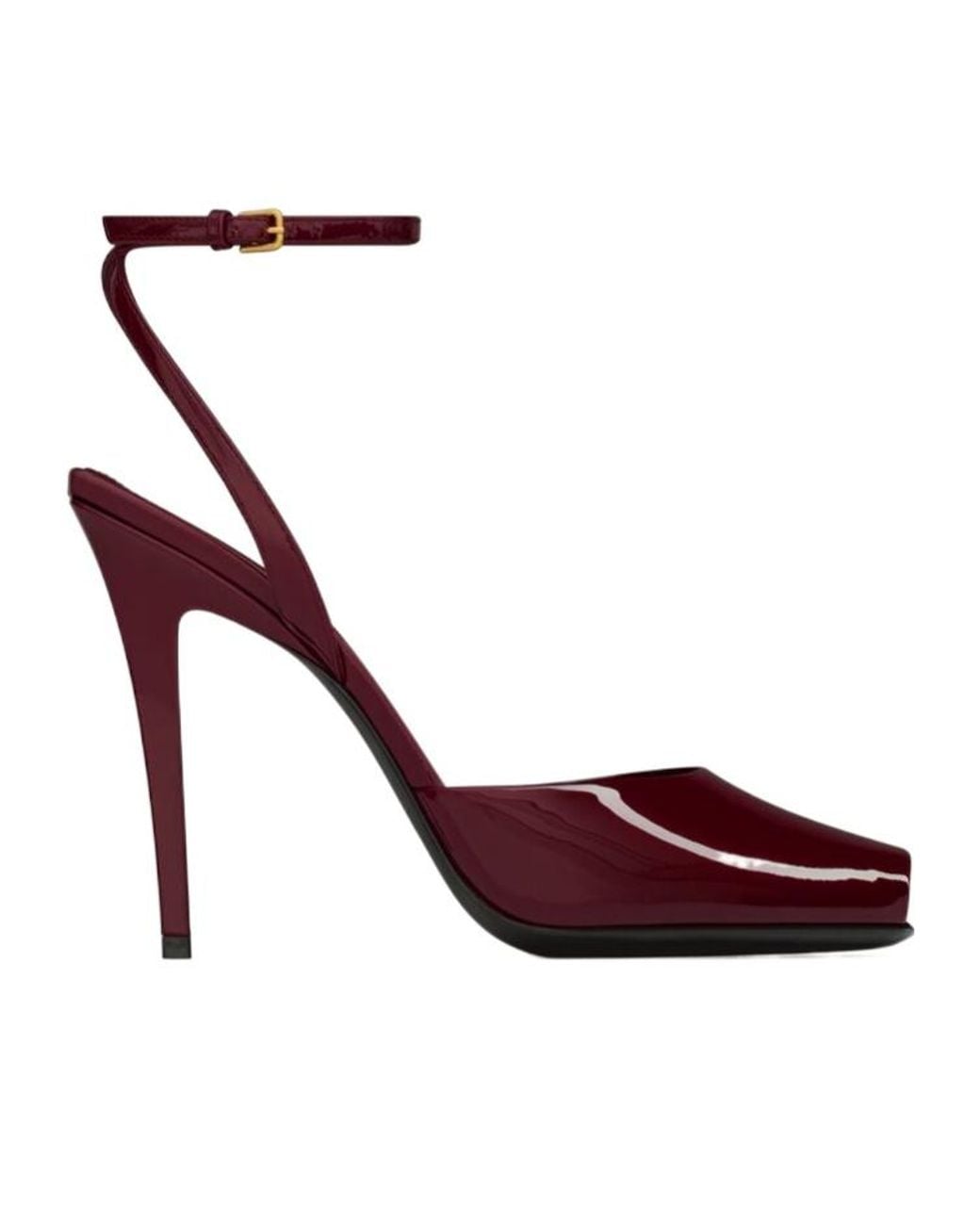 Saint Laurent Red La Scandale Open Toe Sandals