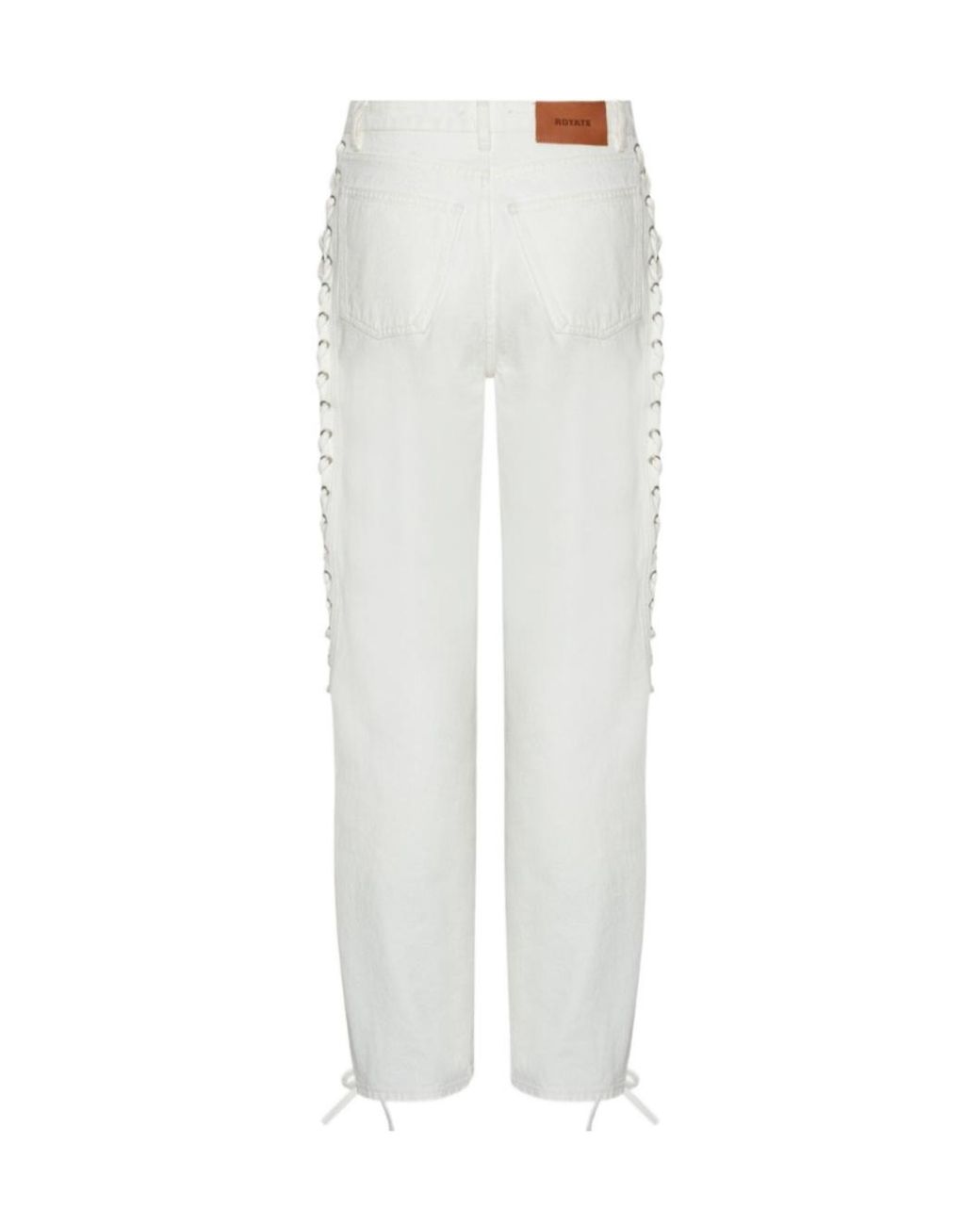 ROTATE BIRGER CHRISTENSEN White Logo Patch Laced Jeans
