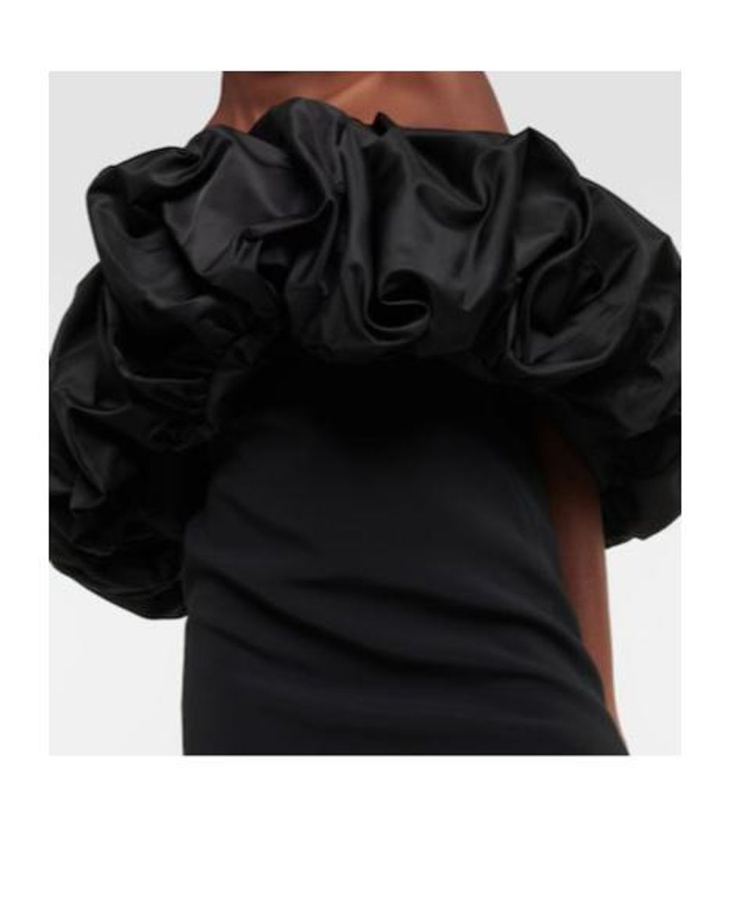 David Koma Black Strapless Satin Minidress