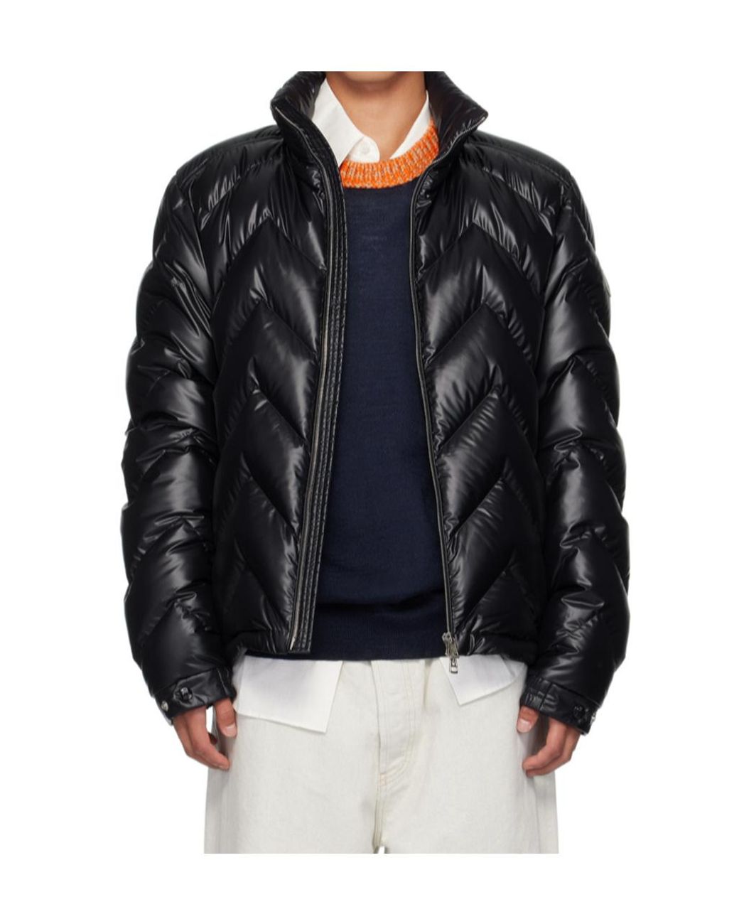 Moncler Black Logo Down Jacket for men