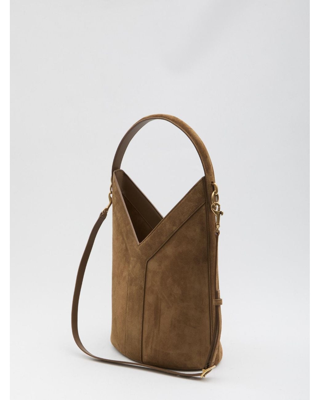 Saint Laurent Brown Y Large Bucket Bag