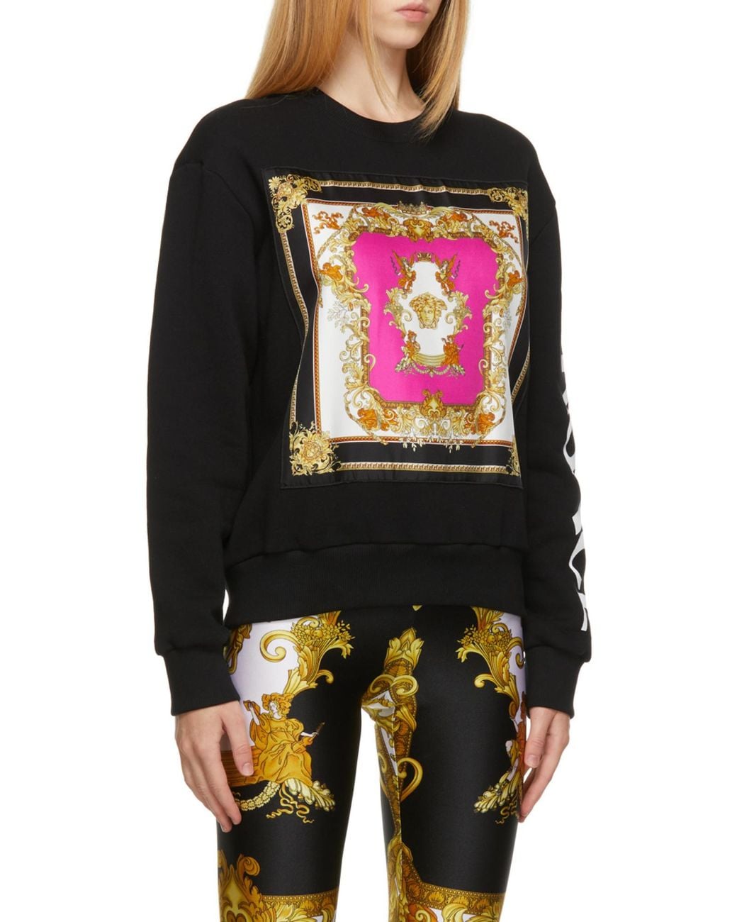 Versace Black Logo-Print Sweatshirt