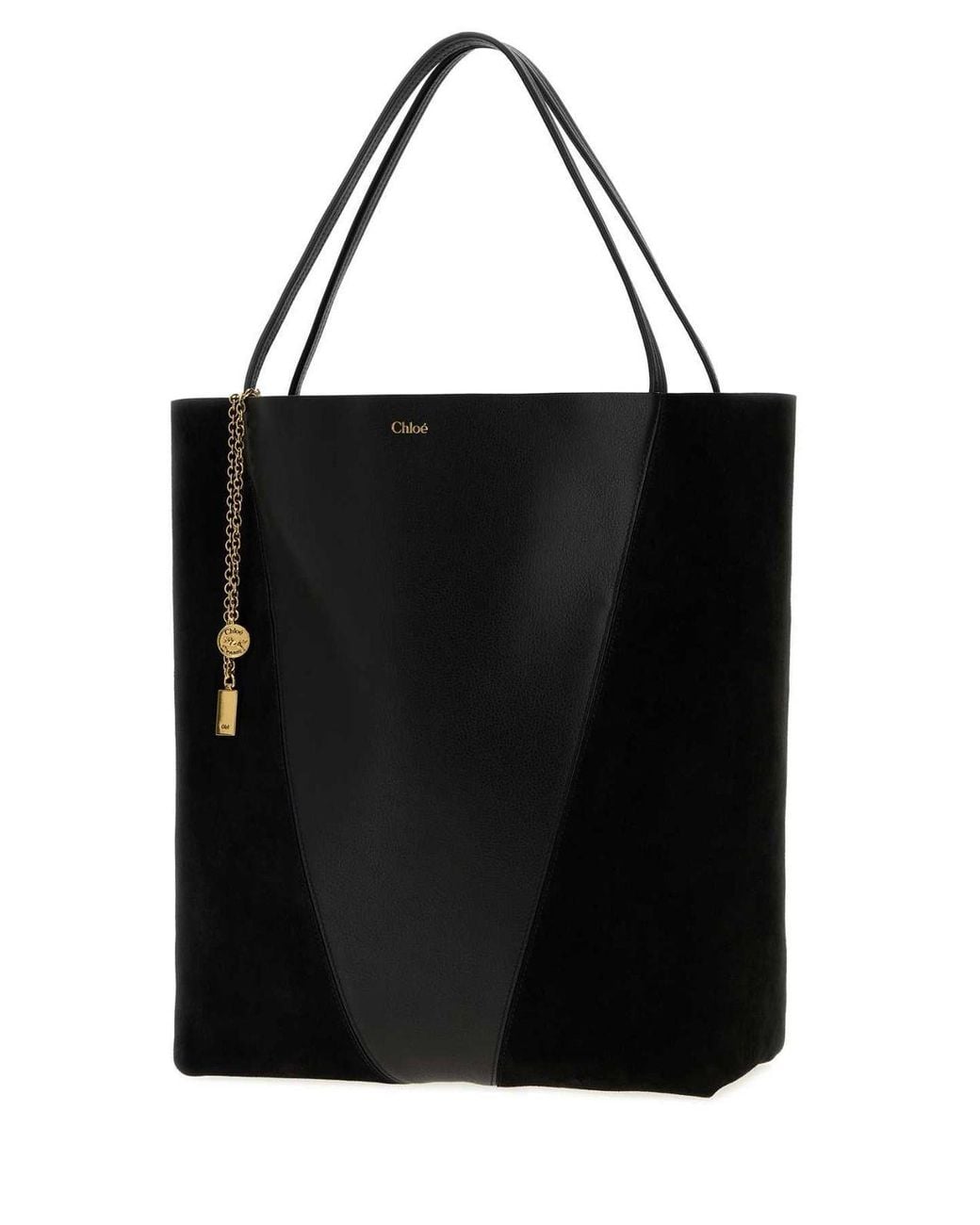 Chloé Black Chloé Spin Panelled Tote Bag