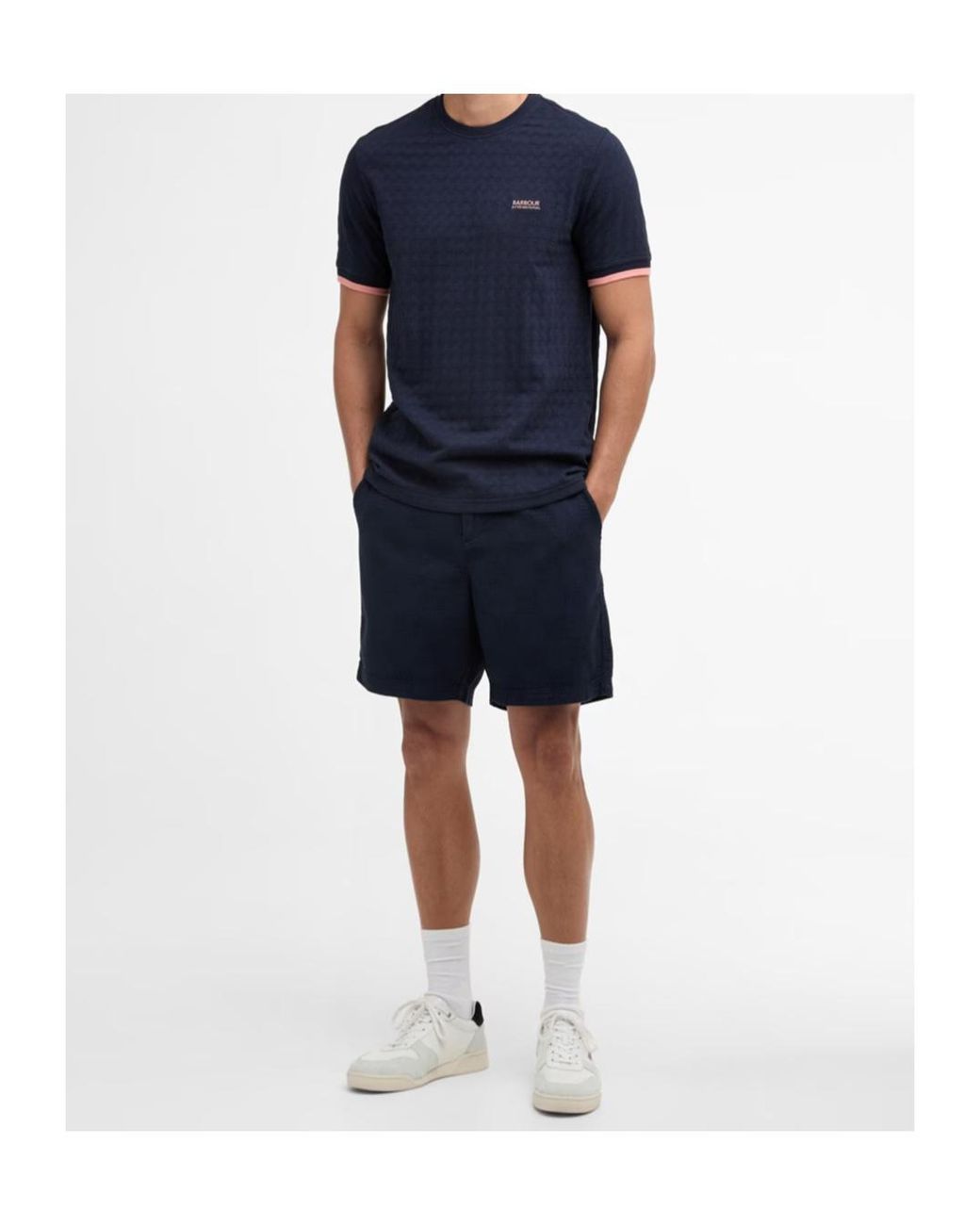 Barbour Blue Logo Short-Sleeved T-Shirt for men