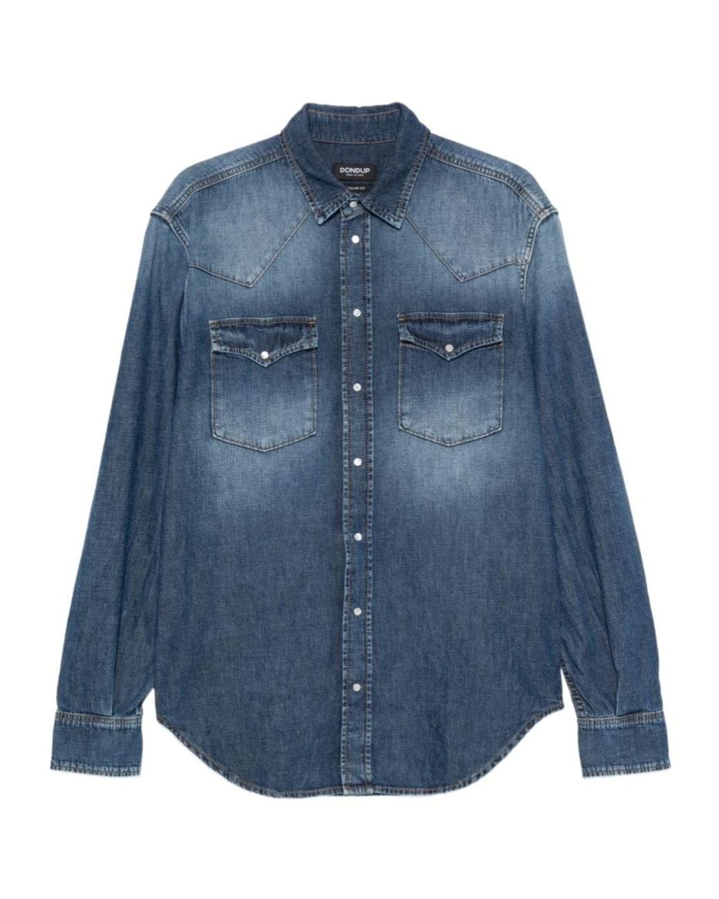 Dondup Blue Denim Shirt for men