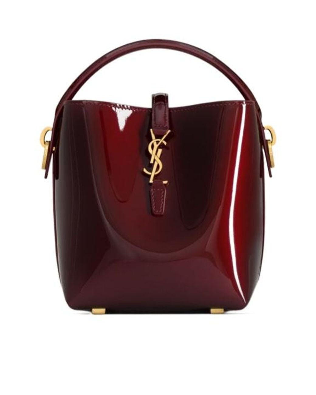 Saint Laurent Red Le 37 Logo Plaque Mini Shoulder Bag