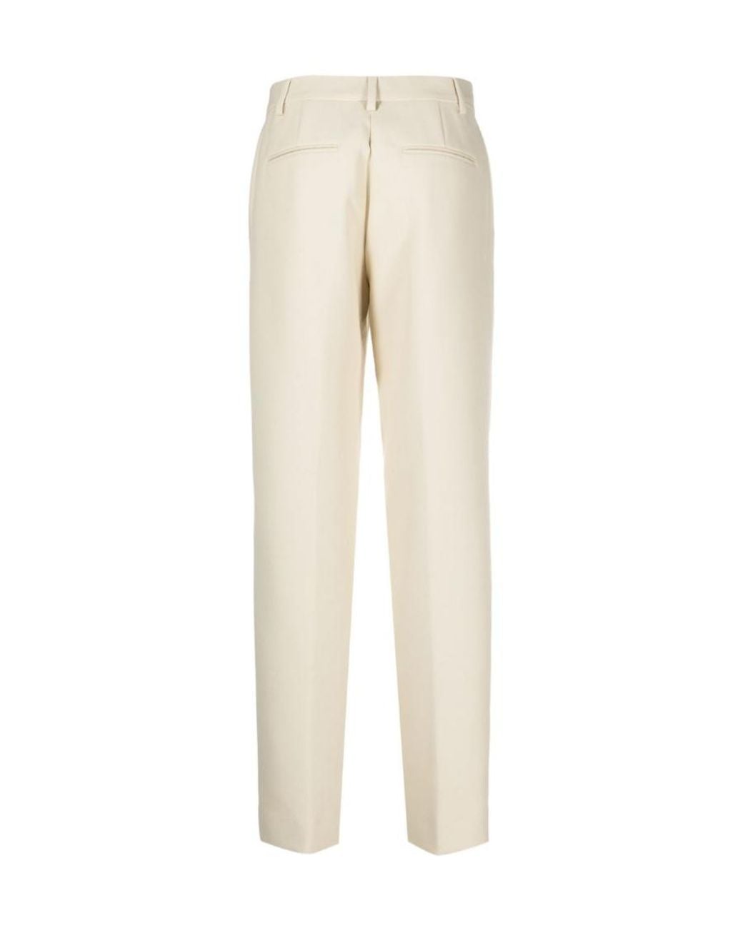 Closed Natural Track Pants With Belt Loops