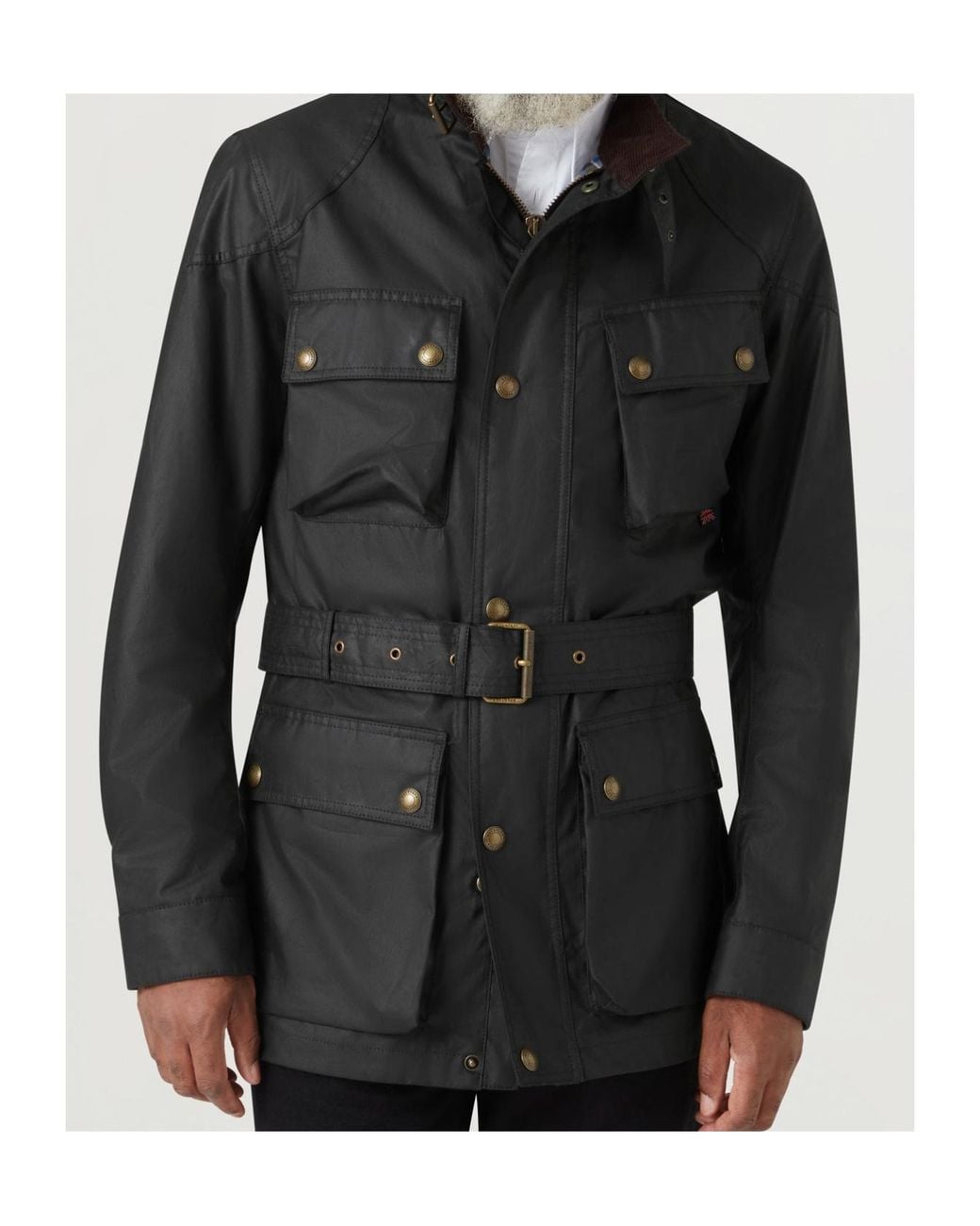 Belstaff Black Trialmaster Waxed Jacket for men
