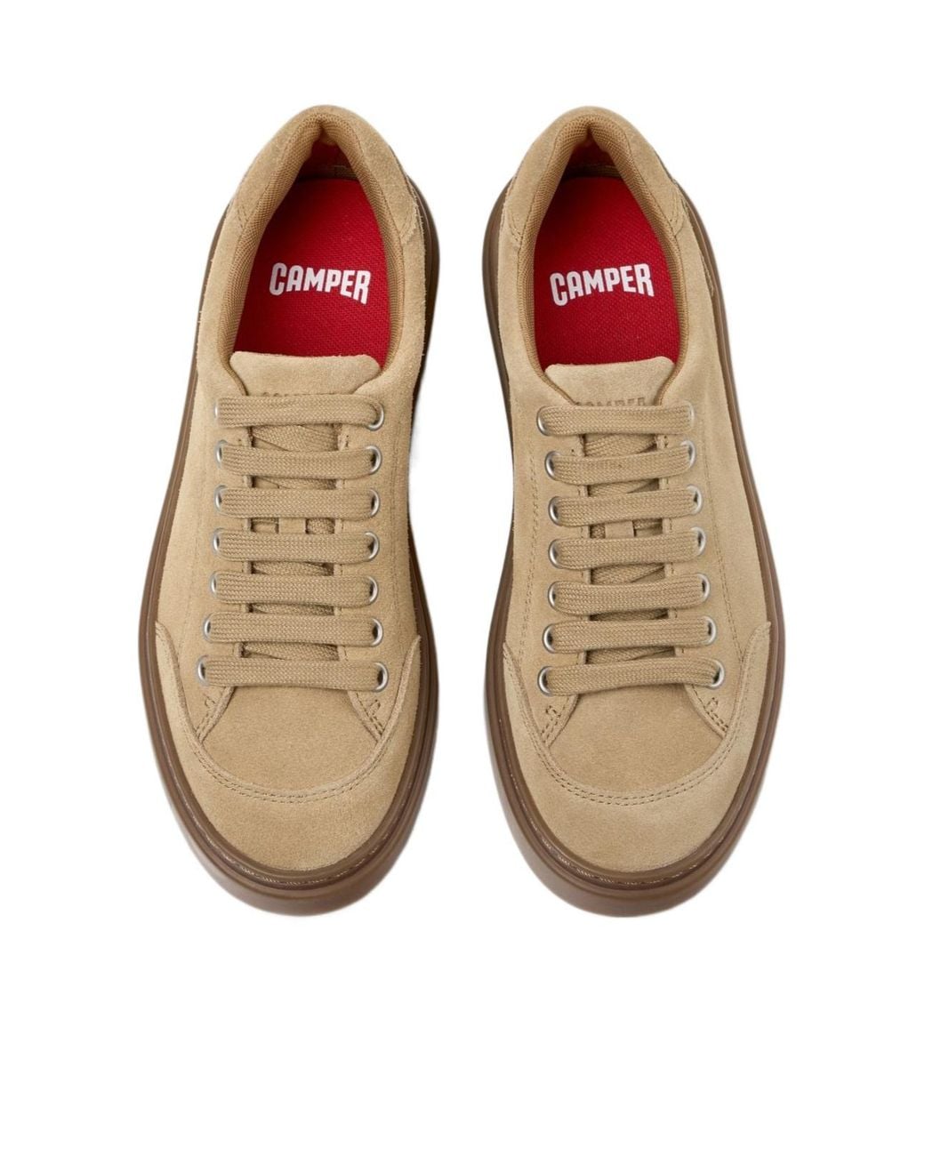 Camper Brown Suede Leather Sneakers For