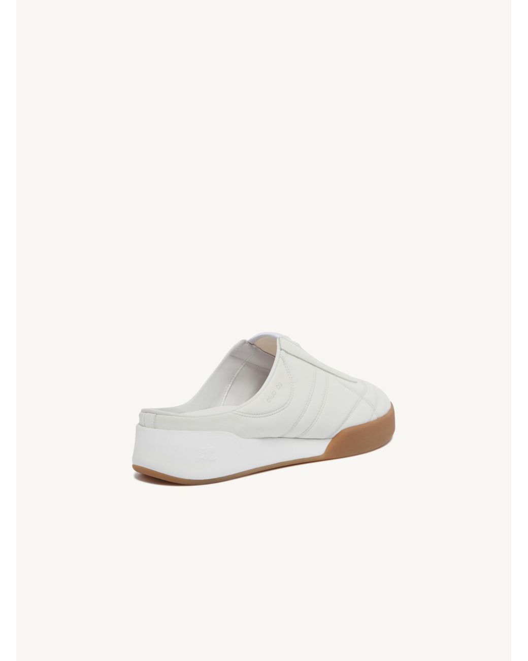 Courreges White Club 02 Leather Mules