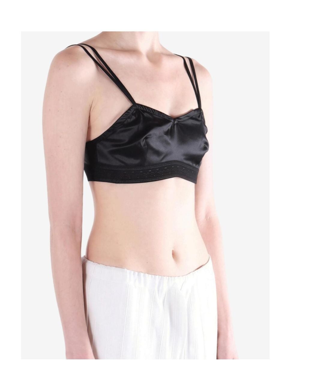 Ann Demeulemeester Black Bra With Slender Straps