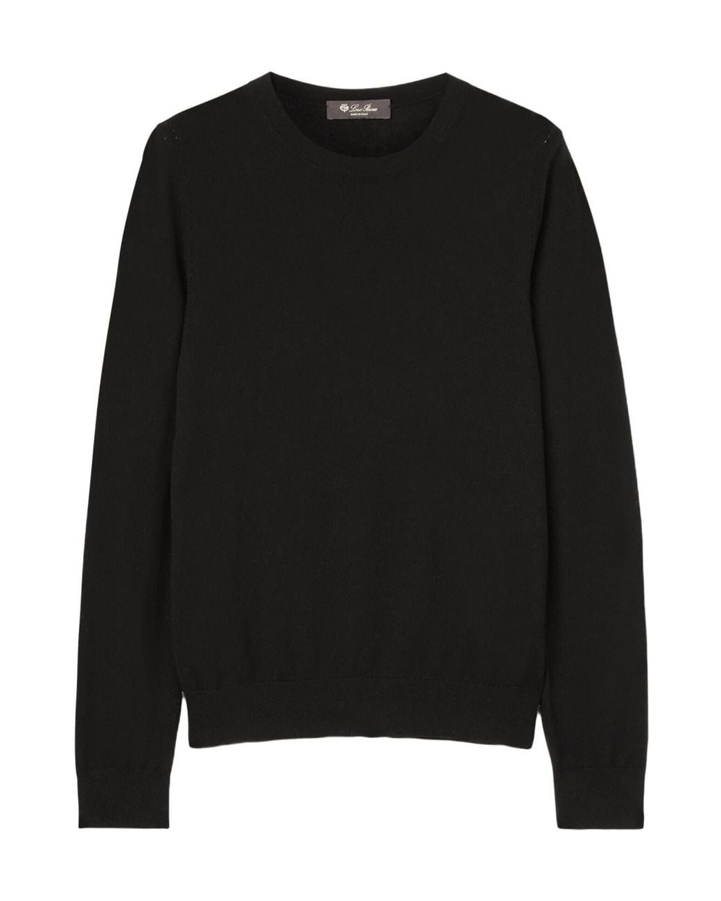 Loro Piana Black Long-Sleeved Crewneck Jumper