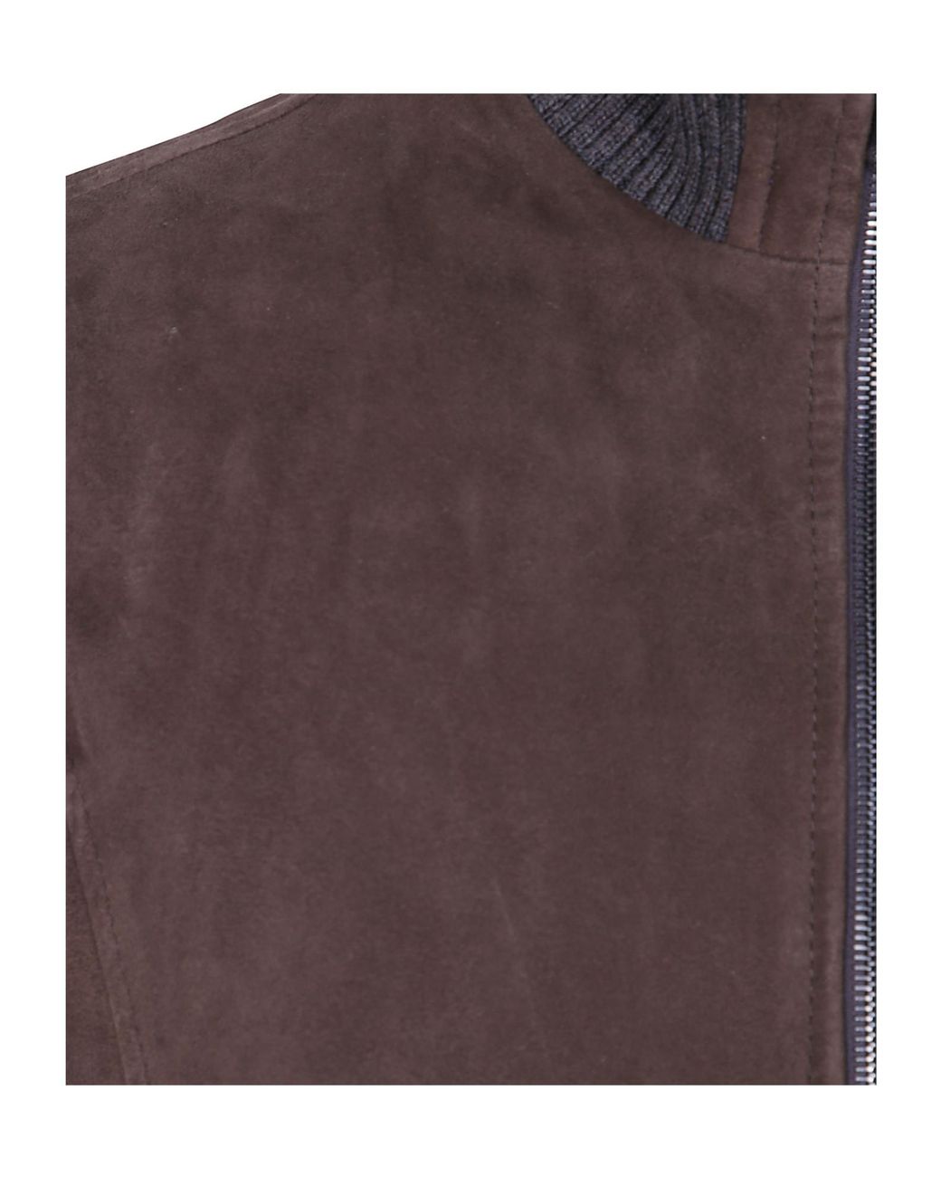 Barba Napoli Brown Zippered Patchwork Leather Jacket for men