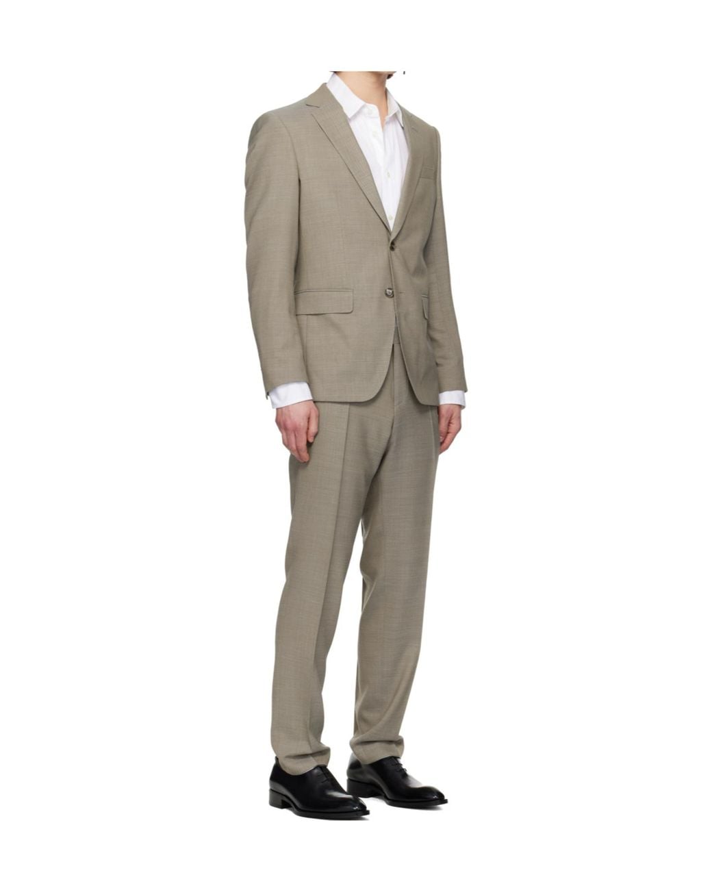 Boss Gray Two-Piece Tailored Suit for men