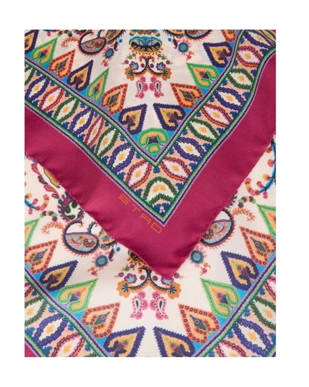 Etro Pink Pattern-Printed Scarf