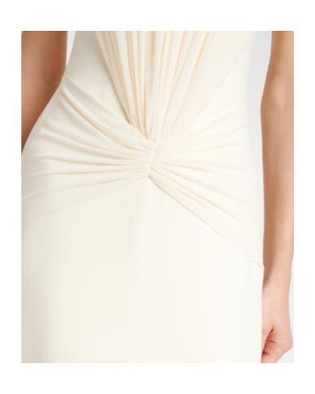 David Koma White Scarf-Detail Ruched Cady Cocktail Dress
