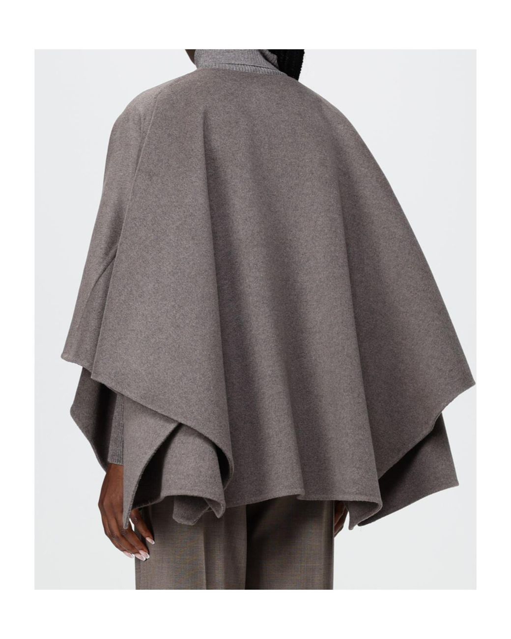 Fabiana Filippi Gray Monili-Embellished Asymmetric Cape