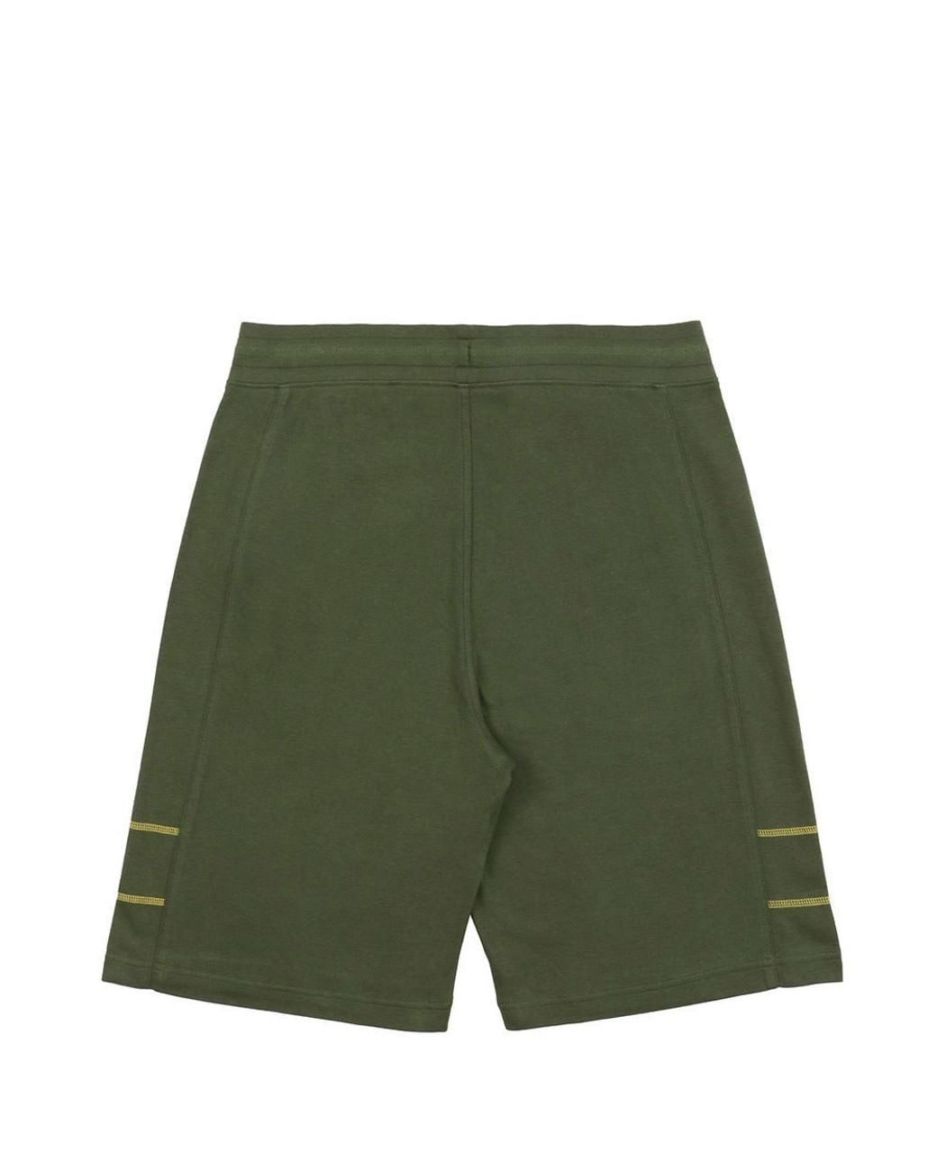 EA7 Green Elastic Waist Shorts for men