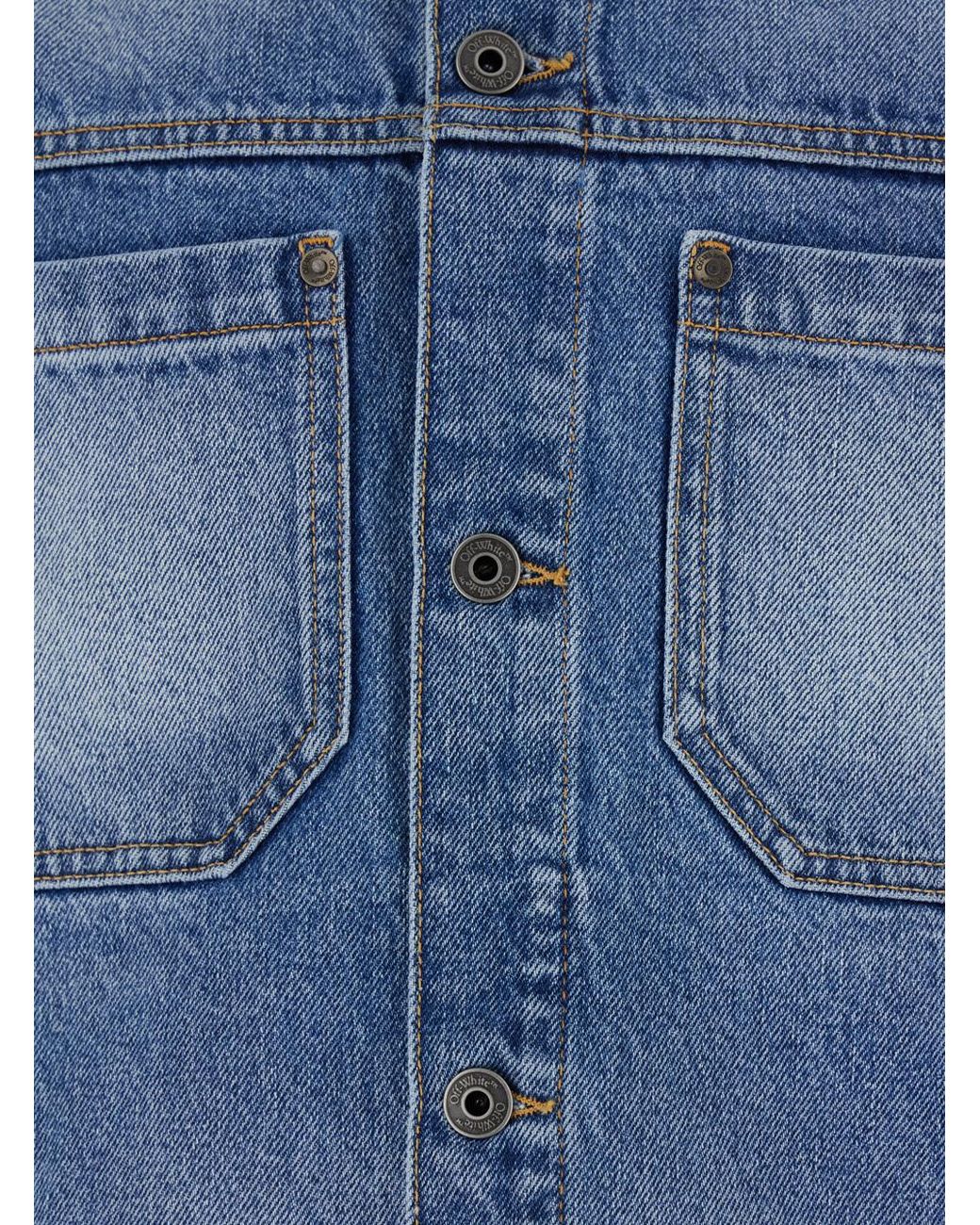 Off-White c/o Virgil Abloh Blue Long-Sleeved Denim Jacket for men