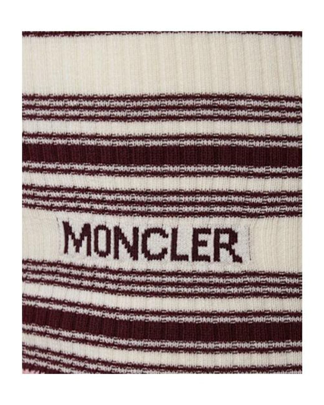 Moncler Multicolor Striped Cotton Long Sleeve Polo Shirt