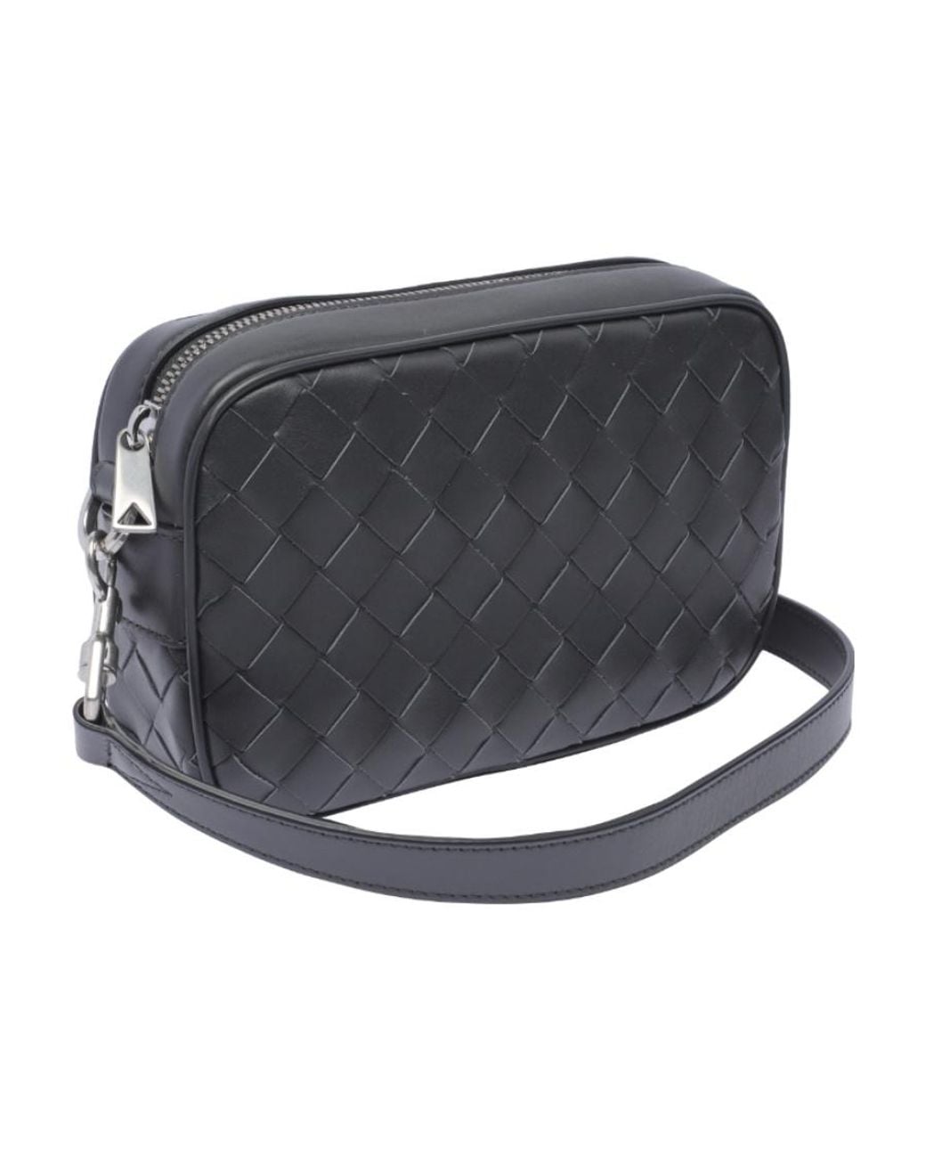 Bottega Veneta Gray Mini Intrecciato Camera Bag for men