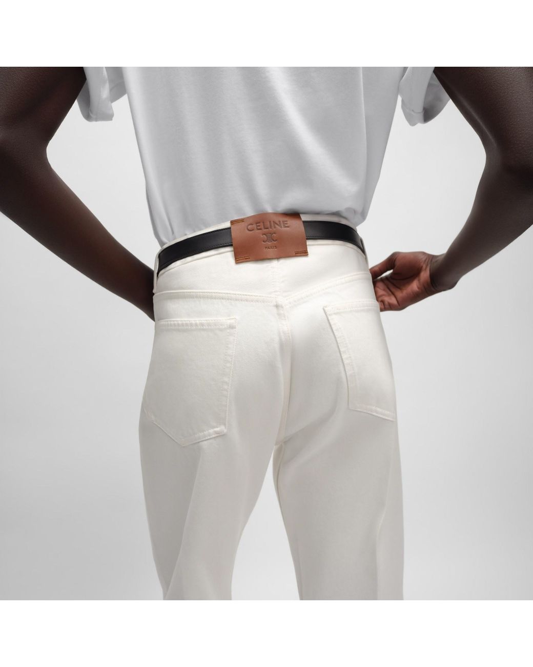 Céline White Boyfriend Jeans 001 for men