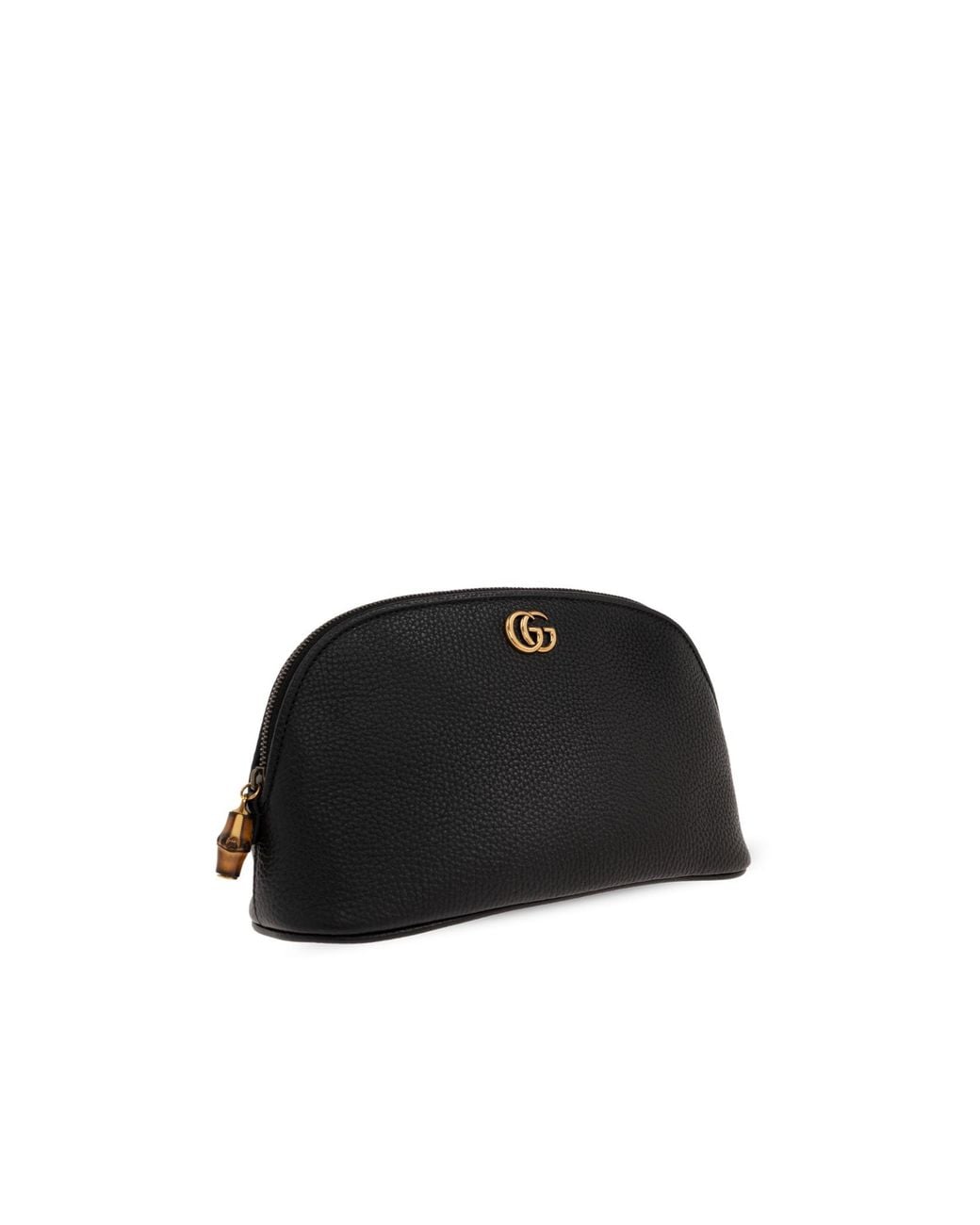 Gucci Black Logo Plaque Makeup Bag