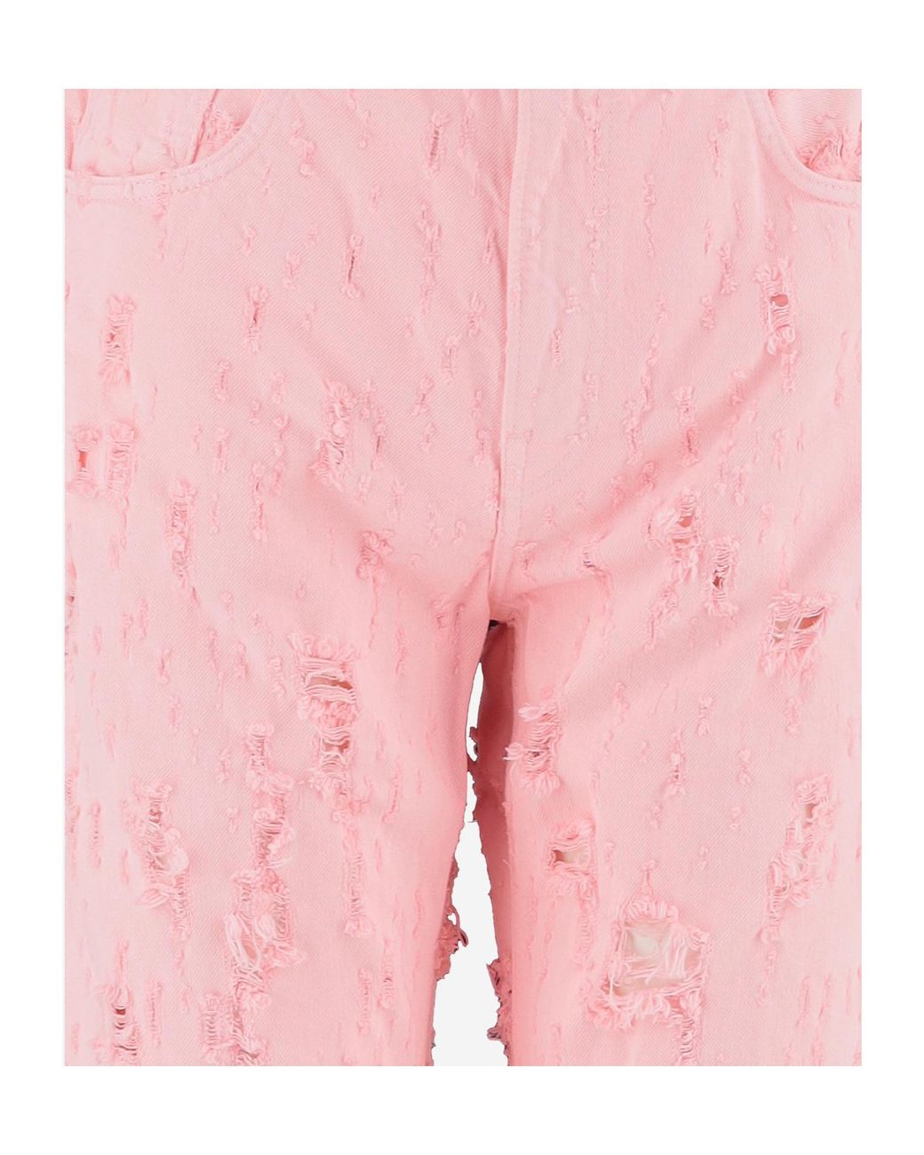 Haikure Pink Bonnie Destroyed Straight-Leg Jeans