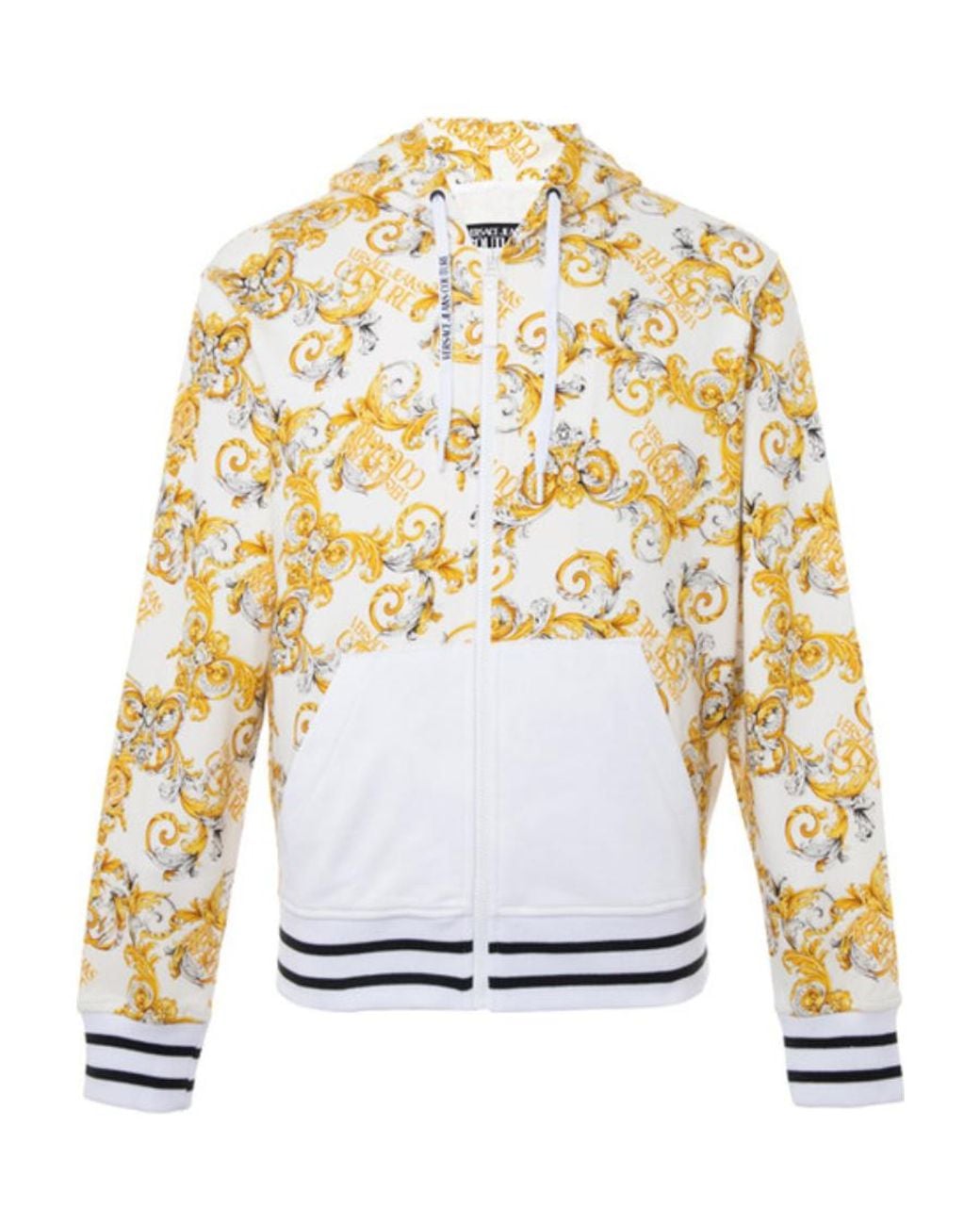 Versace Jeans White Hooded Casual Coat for men