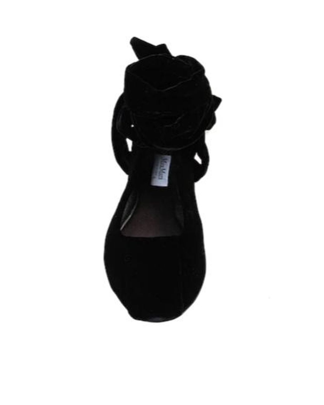 Max Mara Black Solidcolor Suede Flat Shoes
