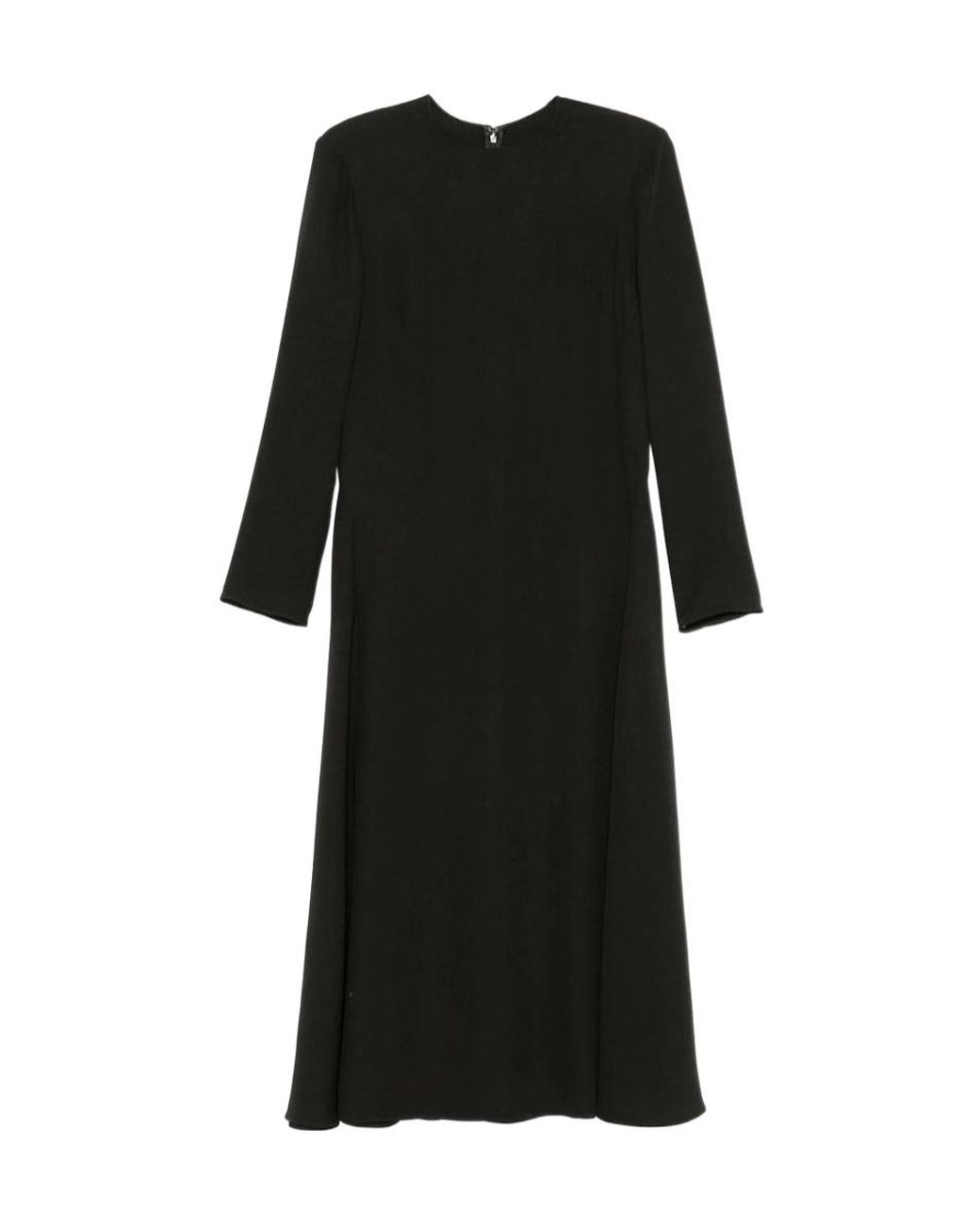 Valentino Black Silk Midi Dress
