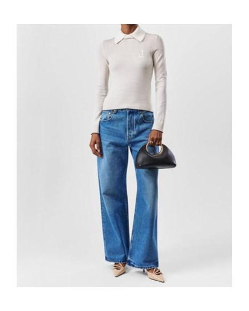 Jacquemus White Long Sleeve Knitted Pullover