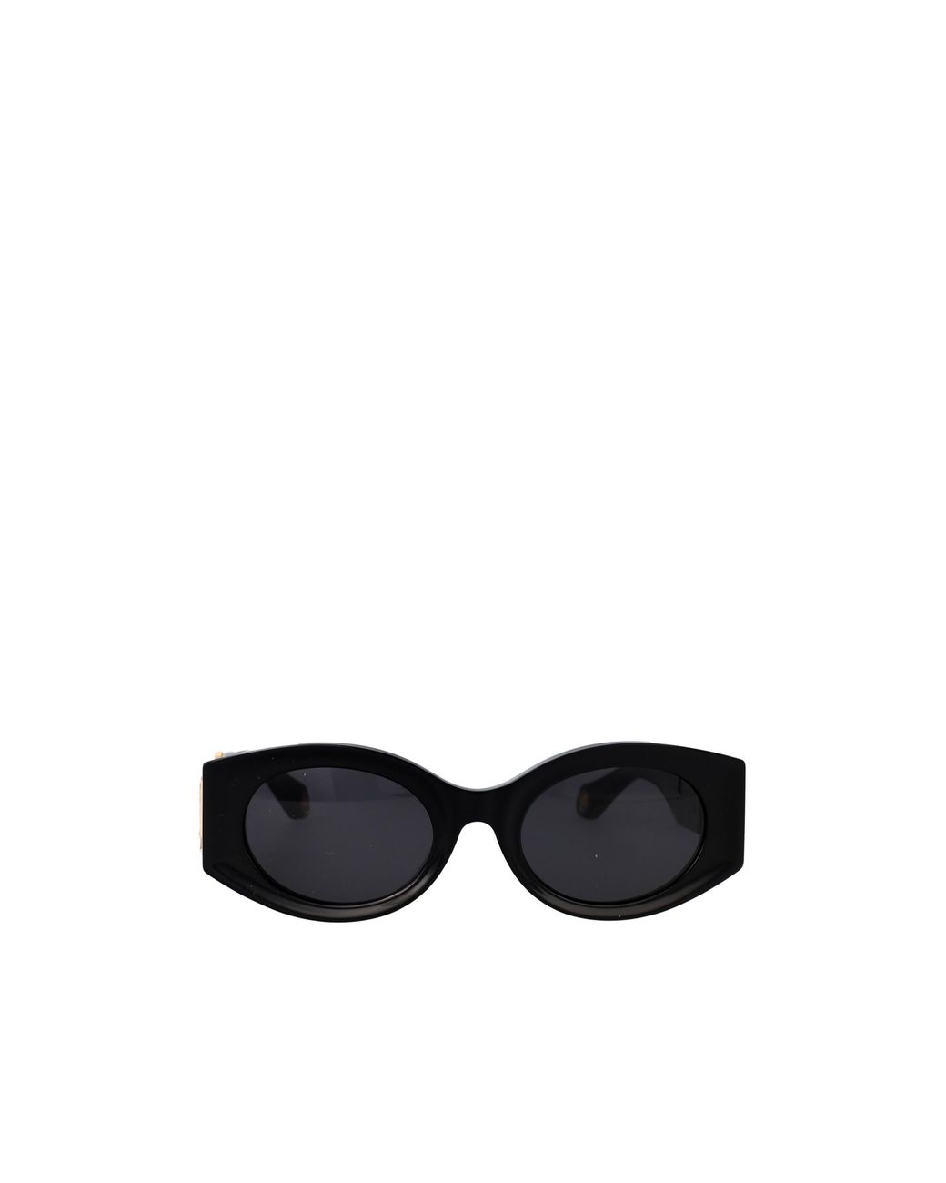 Roberto Cavalli Black Logo-Embellished Oval Sunglasses