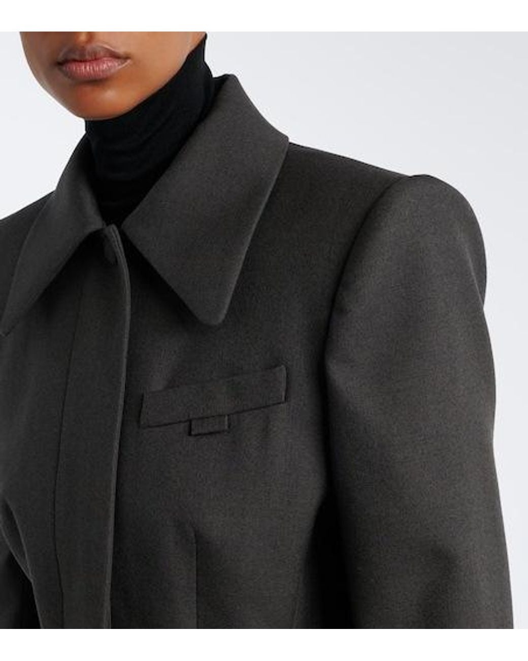 Mugler Black Wool Coat