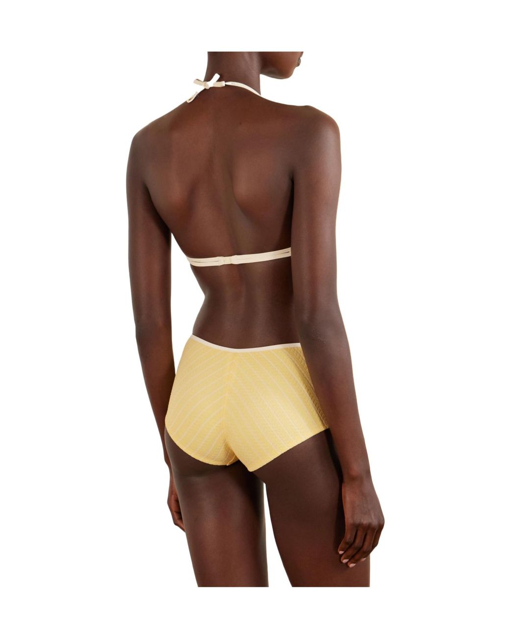 Eres Natural Solid Color Bikini Tops