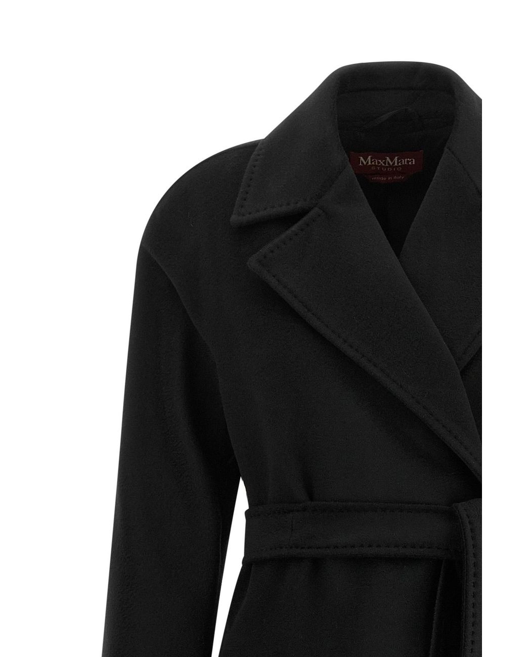 Max Mara Brown Tan Mstdravenna Belted Wrap Coat