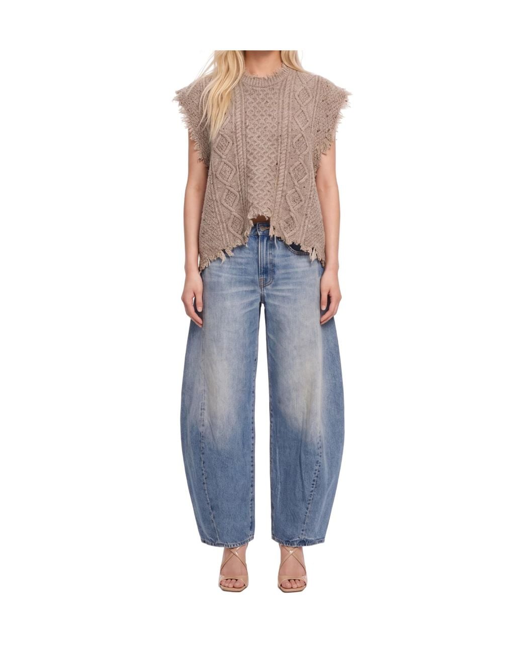 R13 Gray Crew-Neck Tank Top